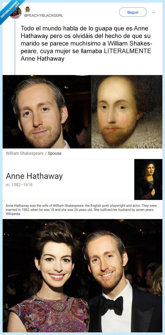 anne hathaway,relación,shakespeare