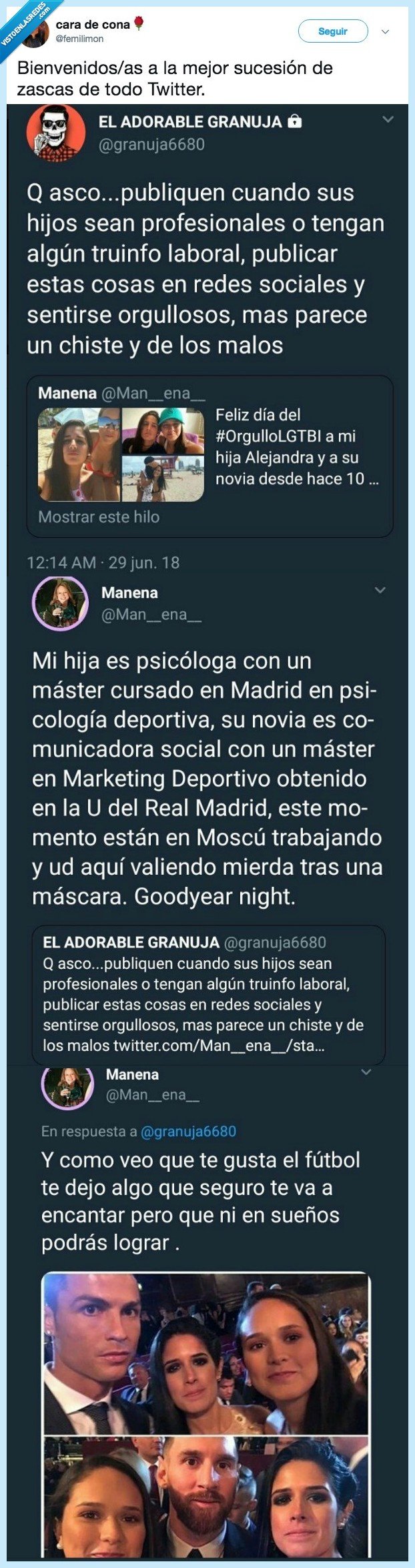 hostias,homofobo,sucesion de zascas