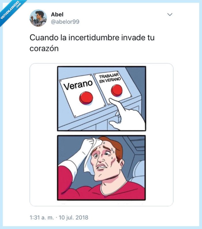 corazón,invasión,cruel,verano,trabajar en verano,trabajar,miedo,sudor,pulsar botón
