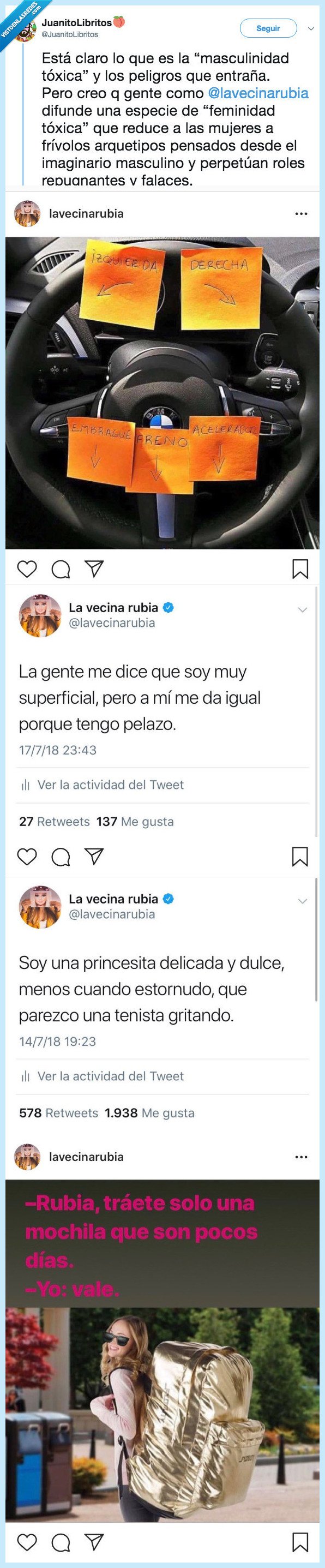 vecina rubia,lleva más razón que un santo