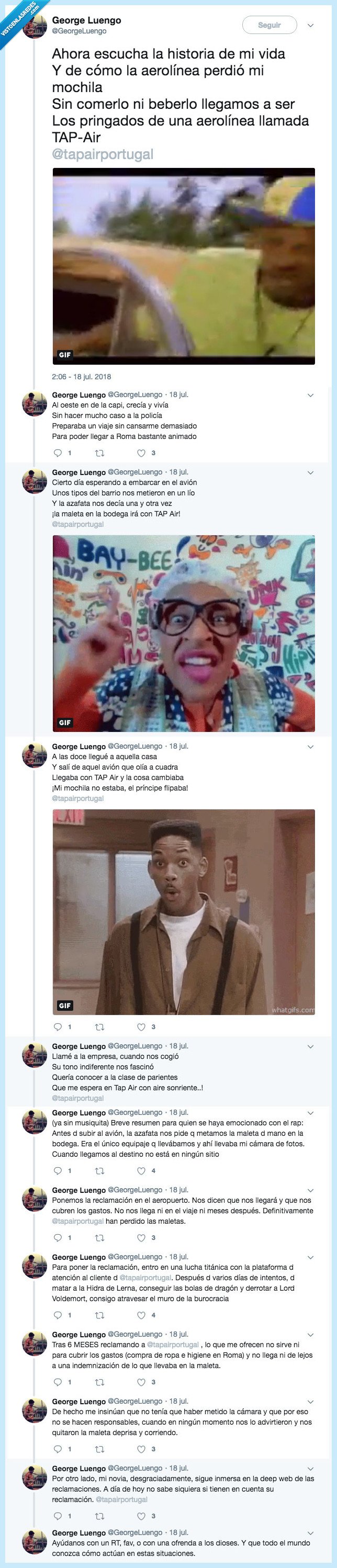 denuncia,aerolineas,tapair,original,divertido,maleta,principe de bel-air,will smith