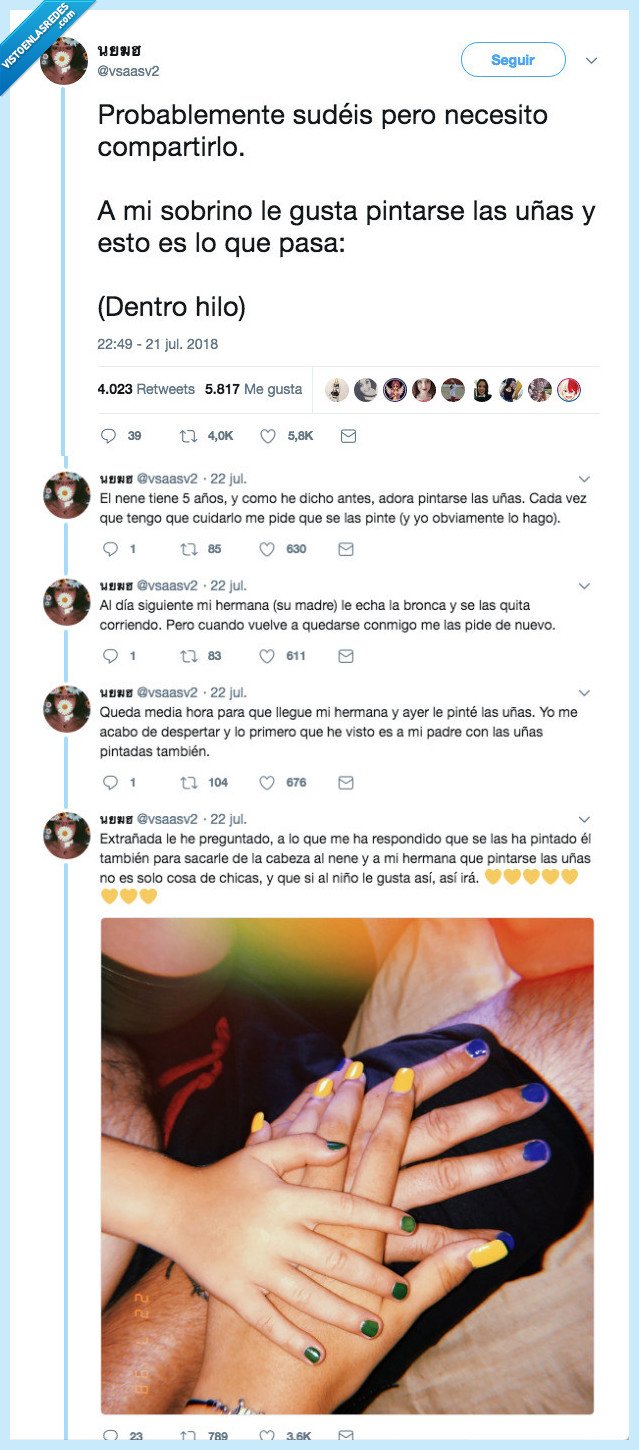 abuelo,niño,pintar,uñas