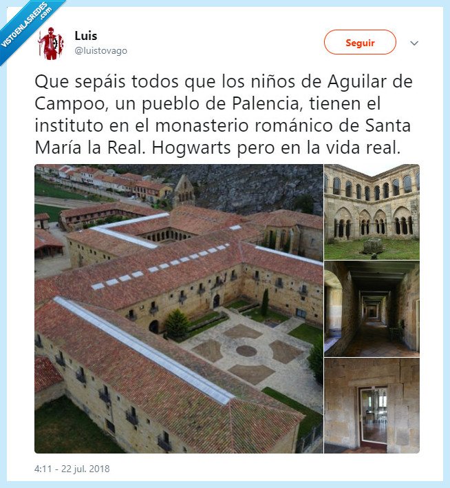 hogwarts,españa,palencia,aguilar de campoo,harry potter,instituto,monasterio