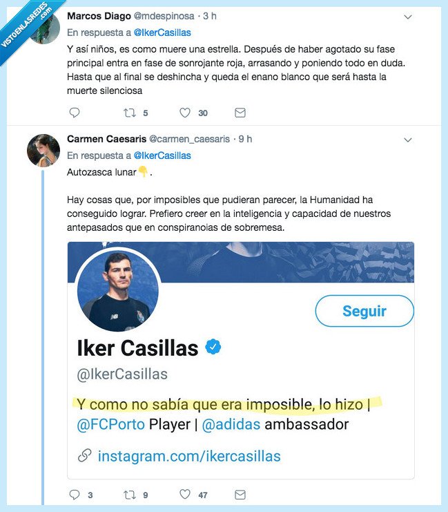 492023 - Iker Casillas la lía poniendo en duda que el hombre pisó la Luna y se ríen de él en su cara