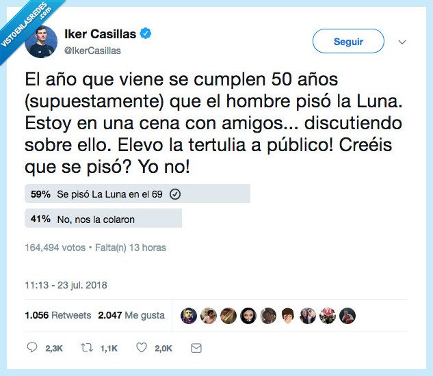 492023 - Iker Casillas la lía poniendo en duda que el hombre pisó la Luna y se ríen de él en su cara