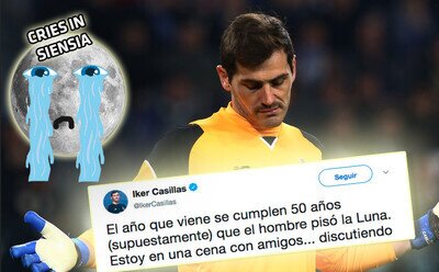 492023 - Iker Casillas la lía poniendo en duda que el hombre pisó la Luna y se ríen de él en su cara