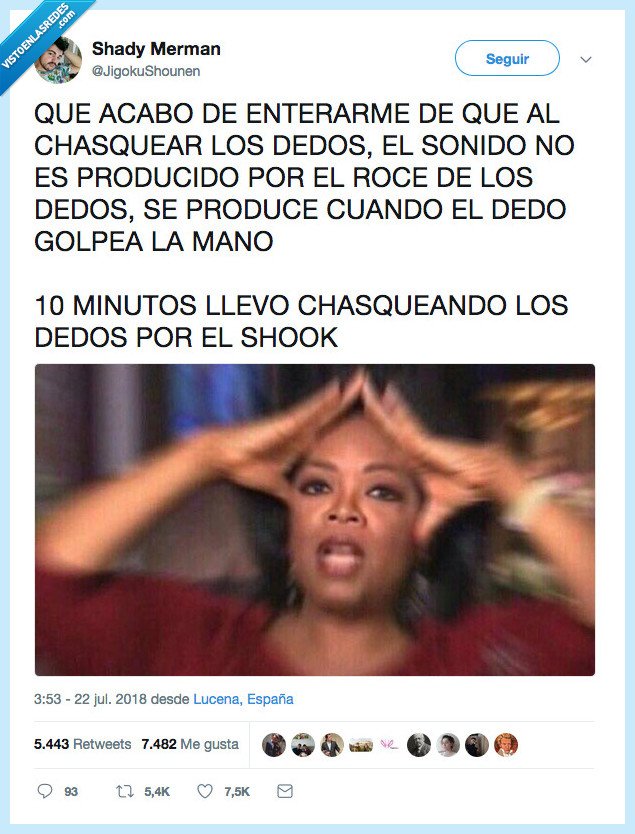 volar,sesos,enterar,chasquear