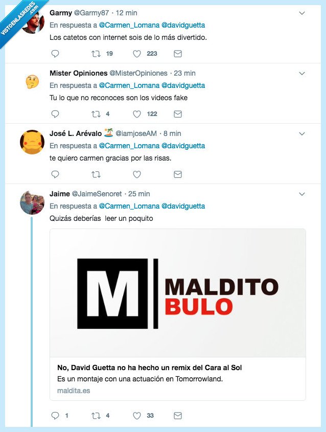 492593 - Esto ha pasado: Carmen Lomana se ha tragado un fake de David Guetta pinchando el himno de la Falange y nos morimos por dentro de la risa