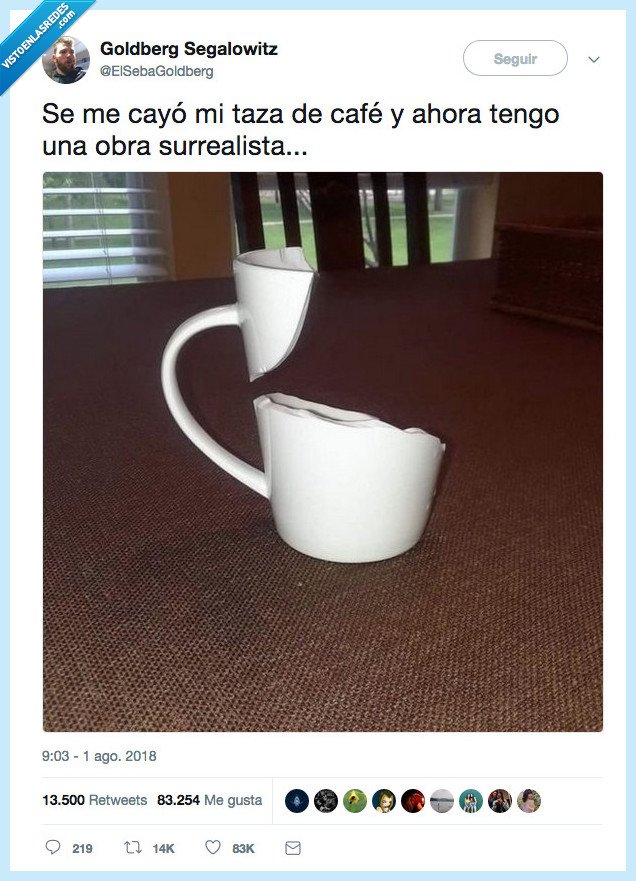 esto es arte o hamparte,taza,rota