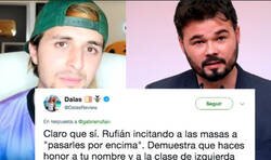 Enlace a Dalas se enzarza con Rufián por Twitter y se lleva un dardo envenenado de parte del político,