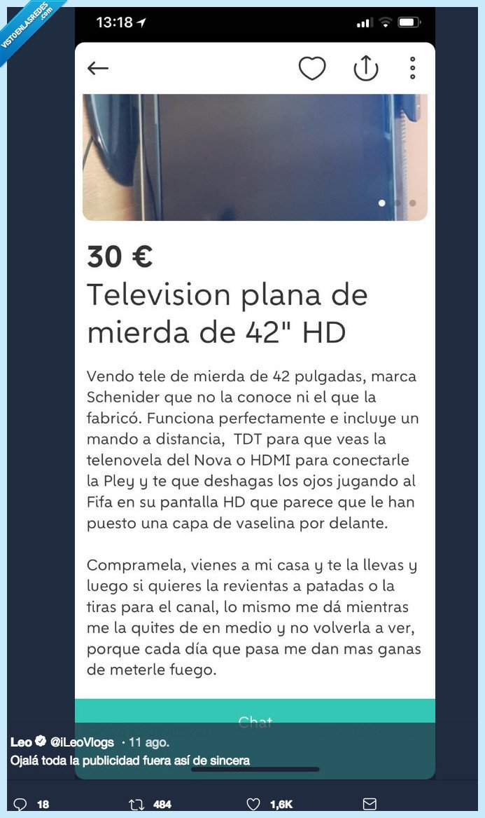 wallapop,television,venta