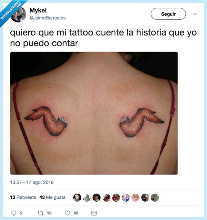 alitas de pollo,tattoo