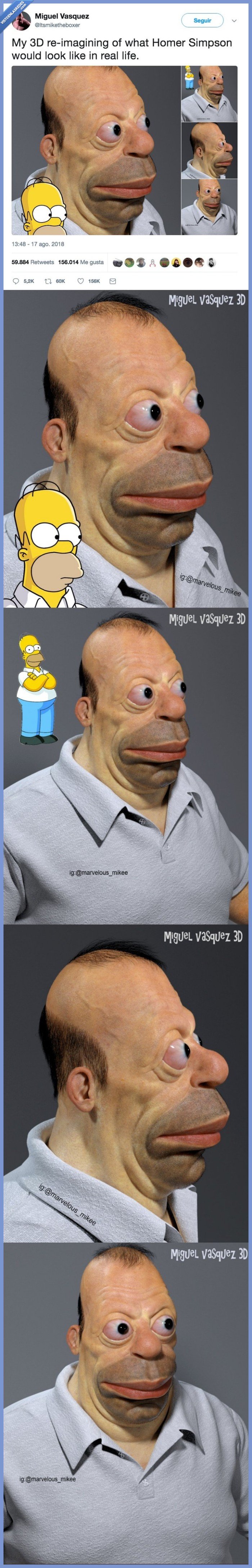 homer simpson,homer,3d