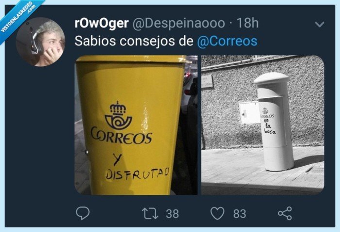 Correos,Twitter,escribir,sexo,Despeinaooo,broma