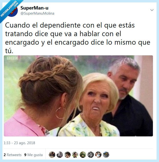 encargado,dependiente,hablar