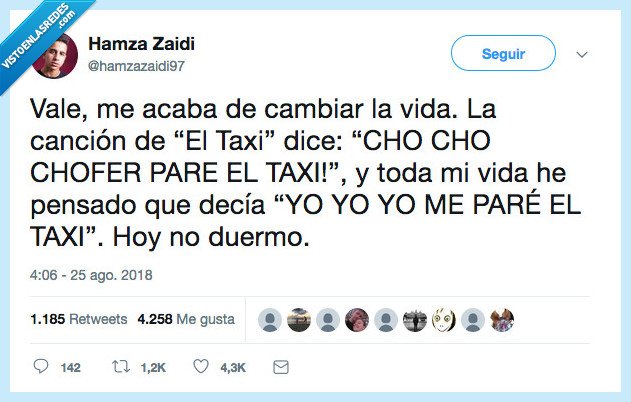 taxi,me ha volado la mente,canción