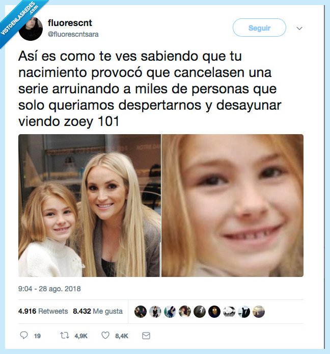 zoey,niña,jodio la infancia de su madre y la de miles de niños