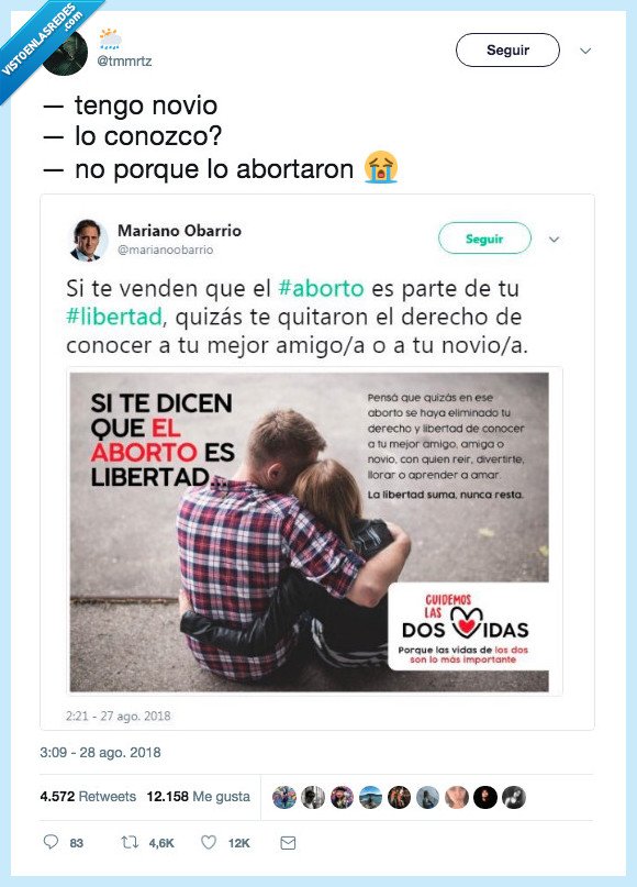 495226 - El motivo principal de la soltería es que abortaron a tu pareja, por @tmmrtz