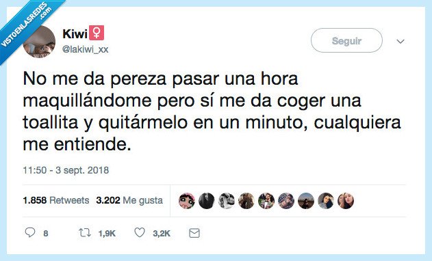 pereza,pasar,hora,maquillar desmaquillar