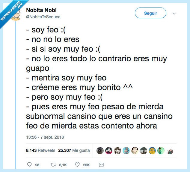 cumplido,encajar,feo