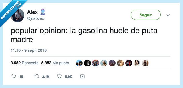 gasolina,olor,huele mal