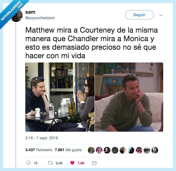 monica,cheandler,mirar así,hola sonia