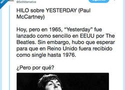 Enlace a Yesterday, la canción más famosa de los Beatles, fue creada a partir de un sueño de McCartney, por @soundofalternative