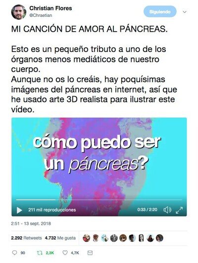 496522 - Le hace una canción trap de amor al páncreas y hemos aprendido cosas que no sabíamos ni que existían, por @Chraetian