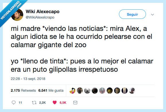 calamar,culpa,chiste malo