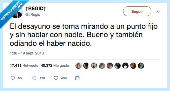 buenos días,morder,cara desayuno