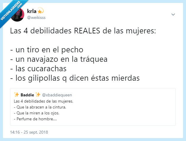 debilidades,mujeres,cucarachas
