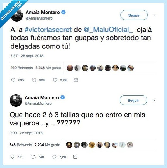 497468 - El beef del siglo: Malú llama gorda a Amaia Montero y ésta carga contra todo en Twitter