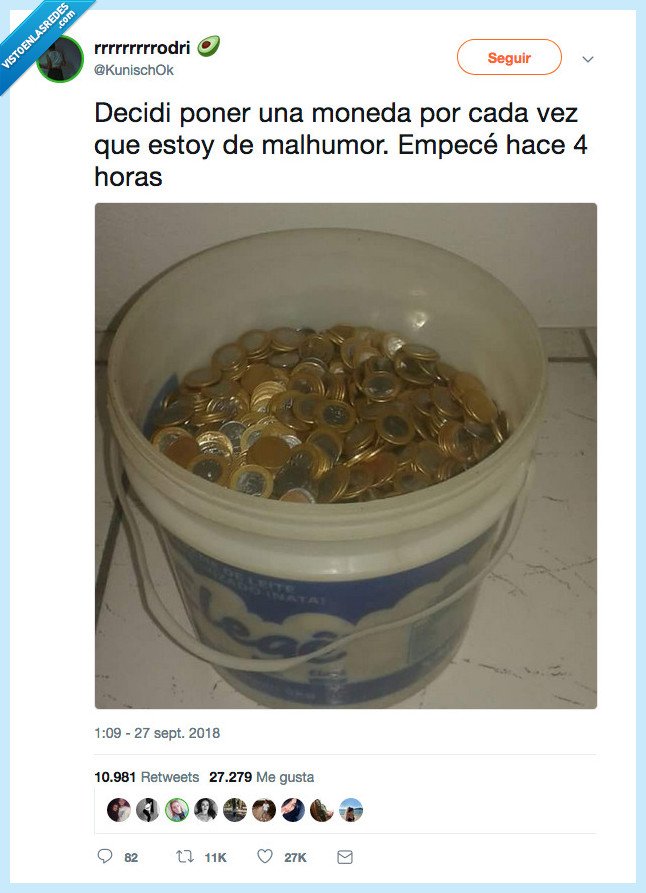 cubo,euros,mal humor