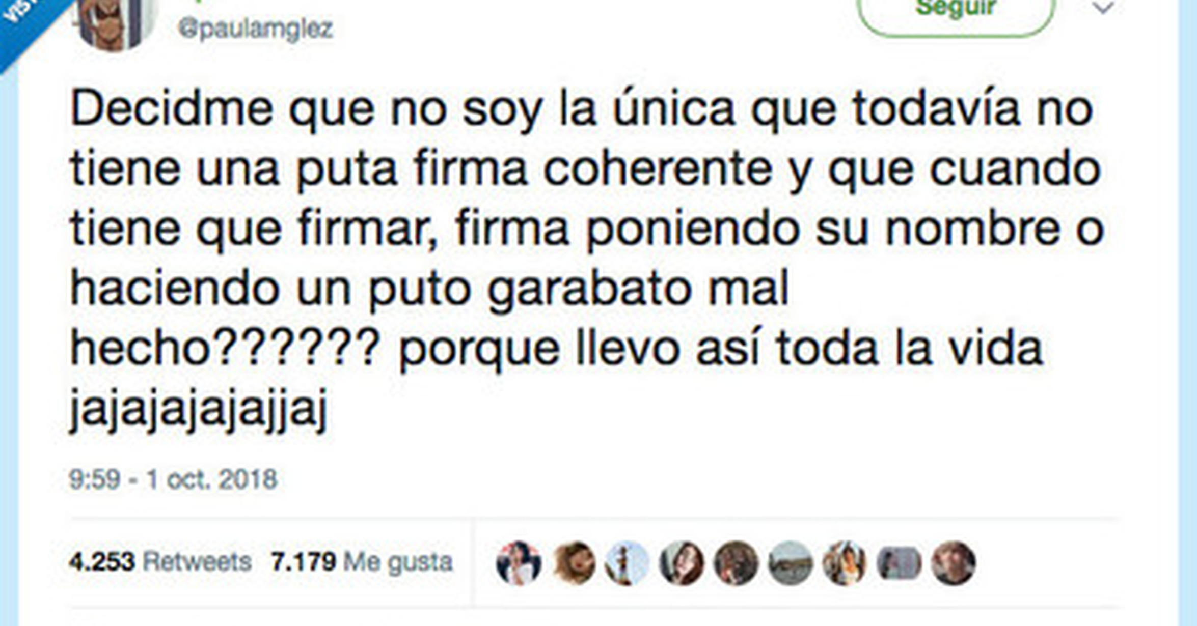 VEF > Visto en las Redes > Casi treinta años y firmo como cuando tenía ...