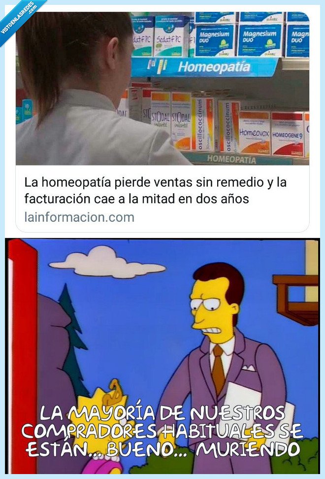 498175 - La homeopatía en banca rota y los Simpsons ya adivinaron el motivo, por @GanchoYgo