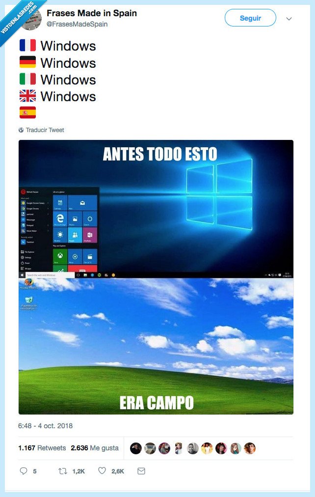 campo windows,antes