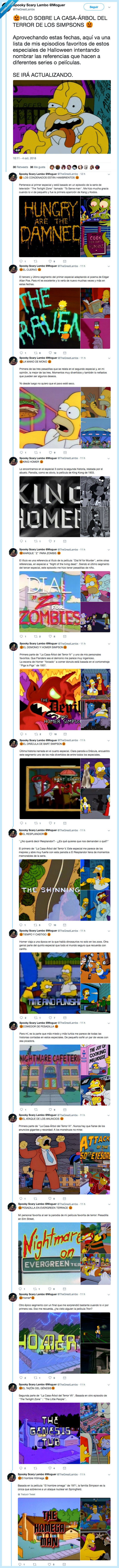 498622 - La casa-árbol del terror de los Simpsons son una auténtica oda al mejor cine de terror de todos los tiempos, por @TheGreatLambs