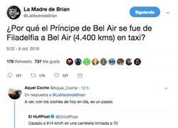 Enlace a Un tuitero se da cuenta que hemos vivido engañados toda la vida con el taxi de Bel-Air, por @LaMadredeBrian