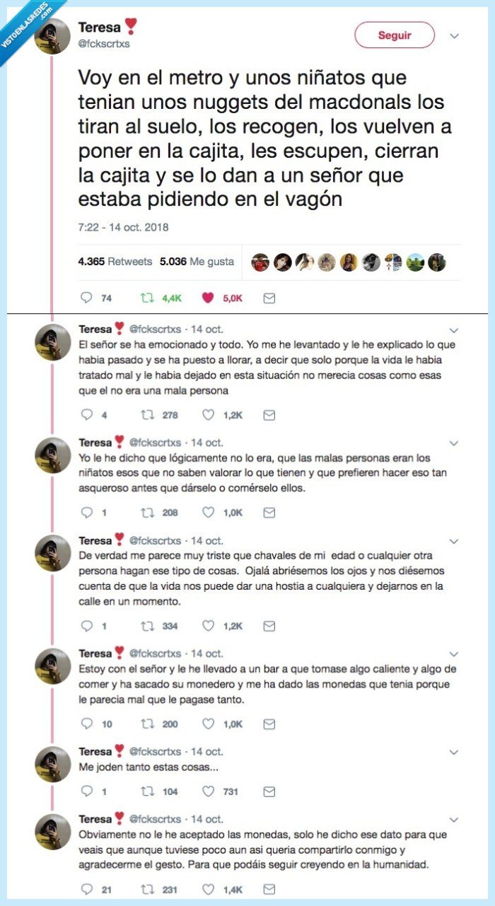 TRATO,RECIBIR,PERSONA,CALLE