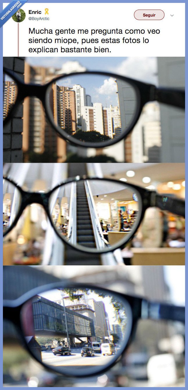 miópe,intuir,duras penas