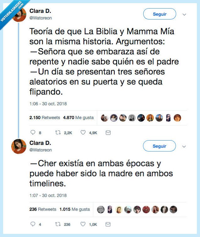 mamma mia,biblia,igual