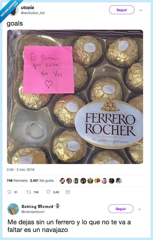 ferrero rocher,dejar,sin