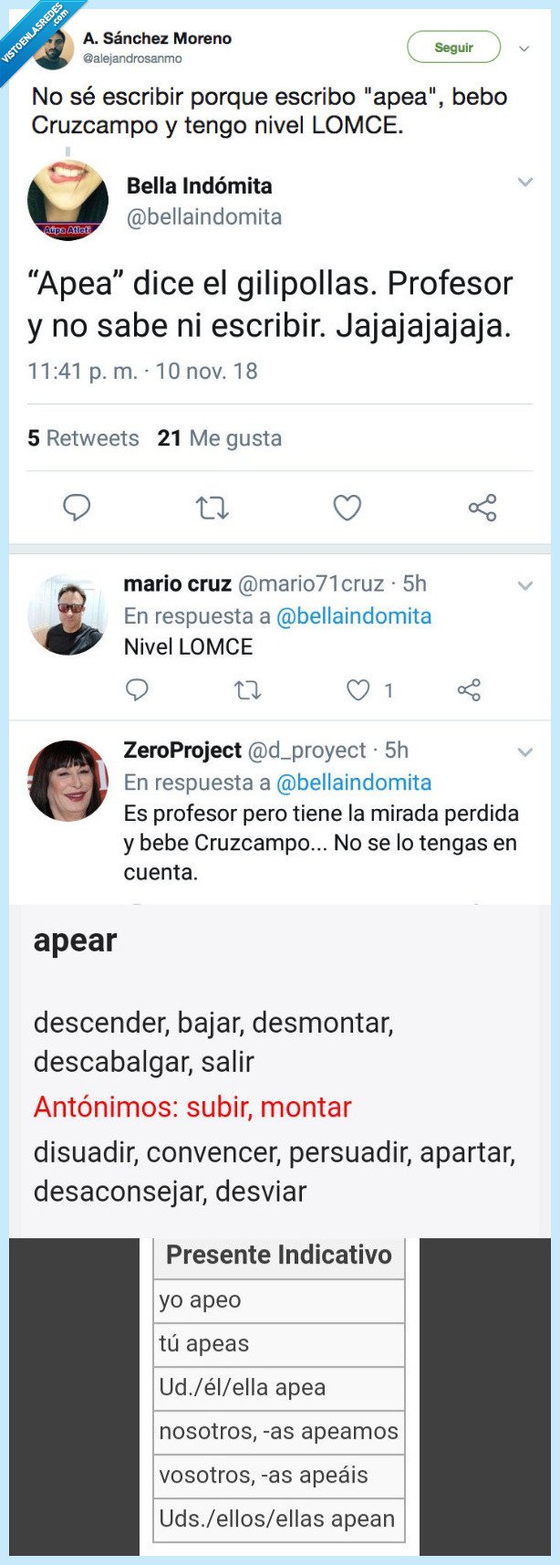 reír,profesor,escribir