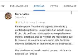 Enlace a Deja una reseña en la web del restaurante de su colega pensando que es anónima... 