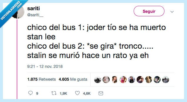 conversacion de besugos,stan lee,stalin,todo mal