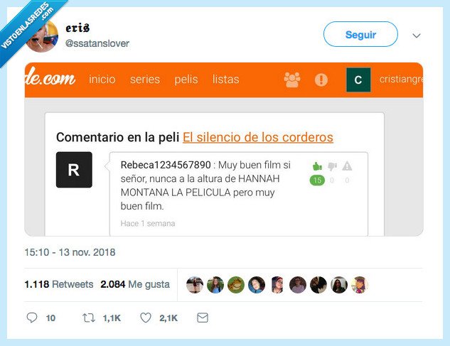 silencio corderos,pelicula,hannah montana