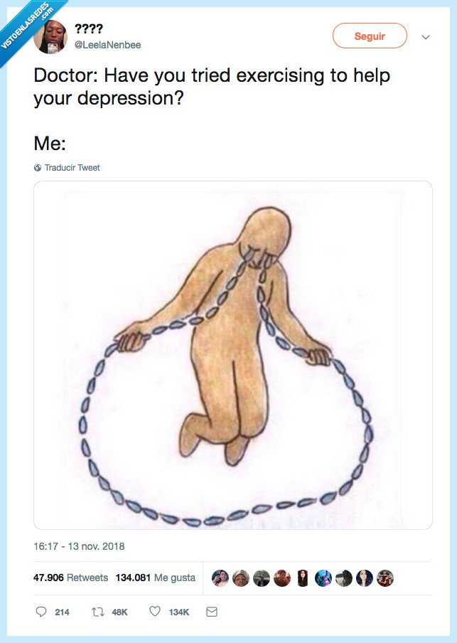 ejercico,lagrimas,depresion