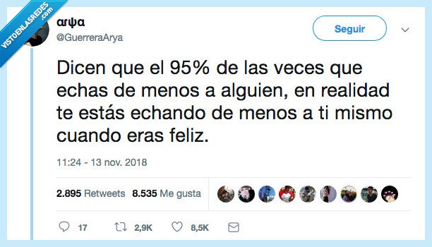95%,echar de menos,ser feliz
