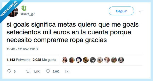 goals,representar,metas,euros,cuenta,dubidu