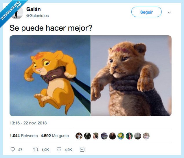 rey león,se puede hacer mejor,NO,achiweña